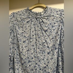 GAP Floral Blue Top